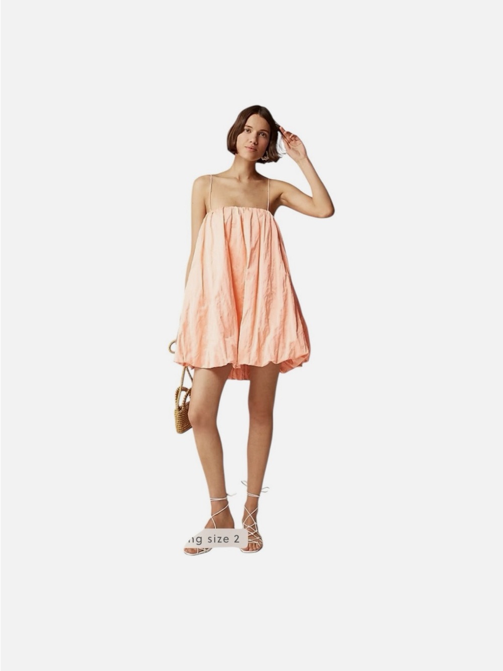 J. Crew Collection Pink Spaghetti-Strap Bubble Mini Dress